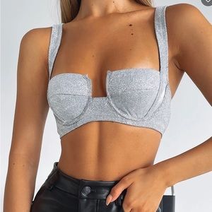 Glitter Crop Top by White Fox